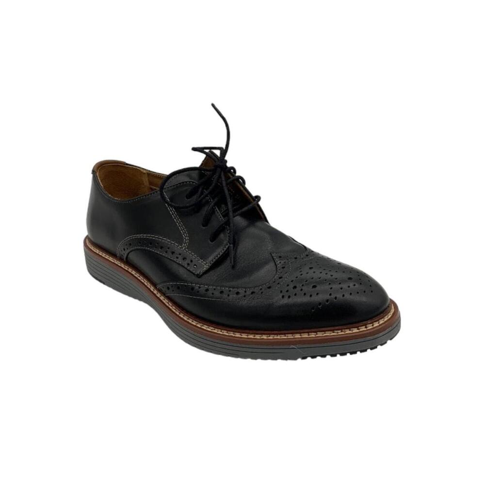 Johnston & Murphy Men's Upton Wing Tip Oxford Upton Black - Wide